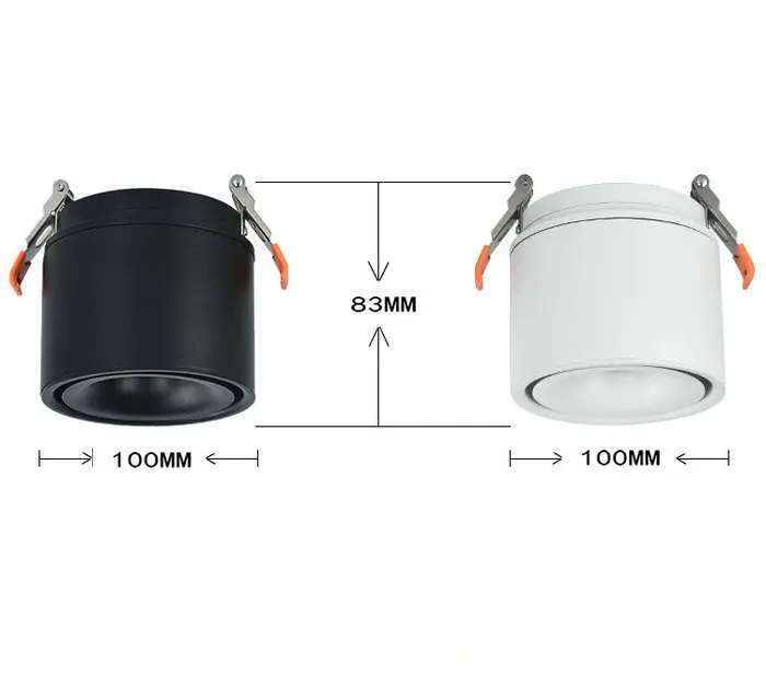 Graus de Rotação Levou para Baixo Luz de Teto Levou Rodada Downlight w Ac110v 15 Alumínio 220 v Recessed Spot Luz 360 10 2 Cheap Luzes embutidas de LED