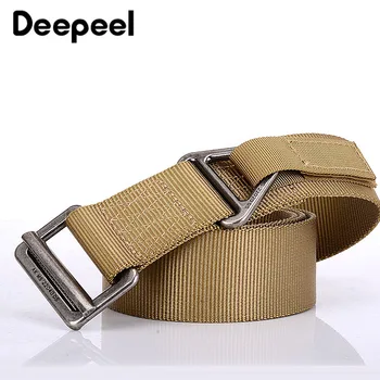 

Deepeel 1pc Nylon Tactical Belt Alloy Combination Triangle Buckle Belt Outdoor Leisure Wear-resistant Breathable Waistband YB093