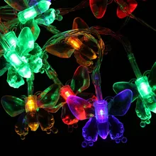 Рождественские украшения бабочка светодиодные гирлянды 3 м 30 светодиодные светильники на батарейках для вечерние свадебные сад