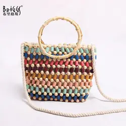 BRIGGS бамбуковый ремешок сумка высокого качества дизайнерская модная сумка через плечо женская летняя 2019 пляжная женская сумка