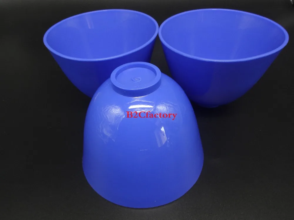 3pcs Dental Lab Blue Rubber Mixing Bowls High Quality Dental Supplies