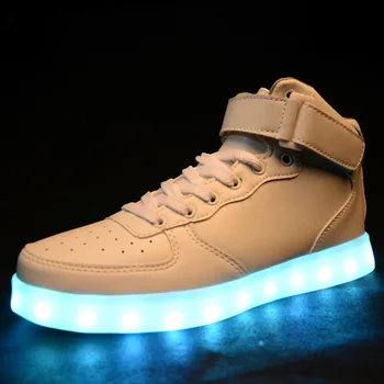 

Phragmites PU LED sneakers size flats high quality loafers Flashing Lights Fashion Sneakers Toddler Little Kid LED Sneakers
