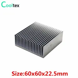 Мм 60x60x22,5 мм Алюминий радиатор теплоотвода кулер охлаждения для электронный чип светодио дный LED рассеивания тепла