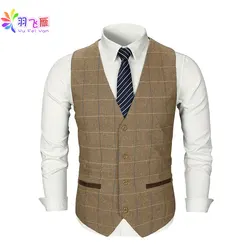 Elegante Casual Hombres Chaleco Traje Marrón Tweed Chaleco Slim Fit Estilo Británico Algodón Cantar Pecho Vestido de Novia a Cuadros Chaleco Chaleco Traje Elegante Casual Hombres Chaleco Traje Marrón Tweed Chaleco Slim Fit Estilo Británico Algodón Cantar Pecho Vestido de Novia a Cuadros Chaleco Chaleco Traje