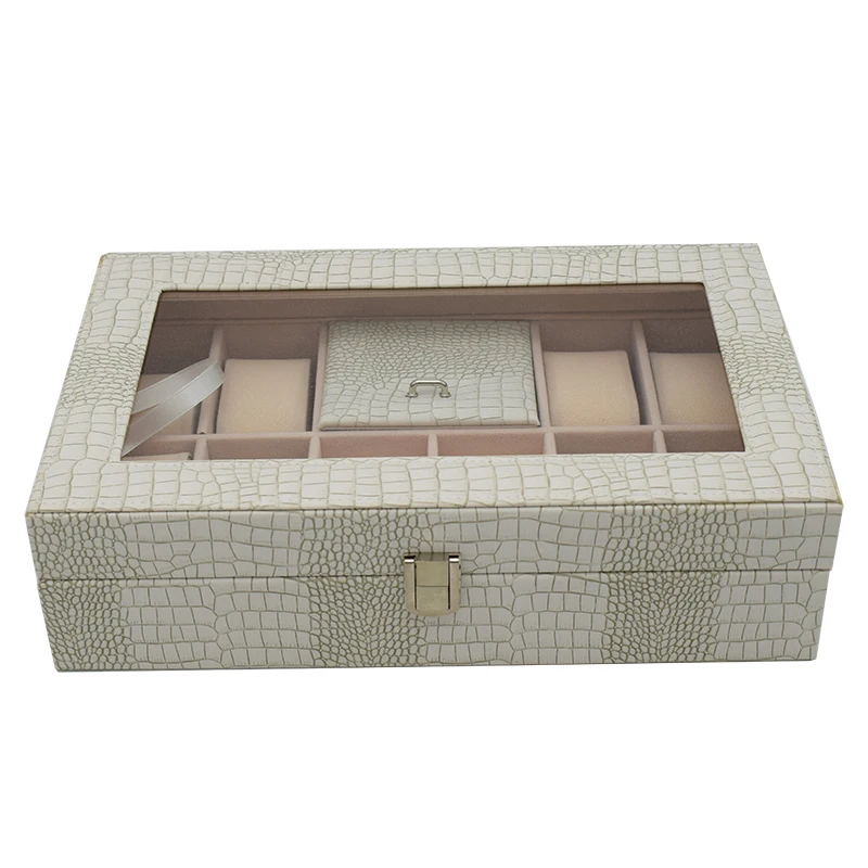 jewellery 8 watch display leather case