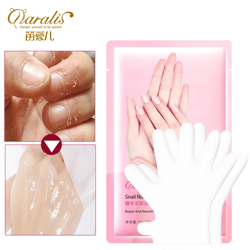 

5 pairs = 10 pcs Moisturizing Hand Mask Snail Soft Hand Masks Gloves Anti-aging Nourishing Face Masks Skin Care Peeling Daralis