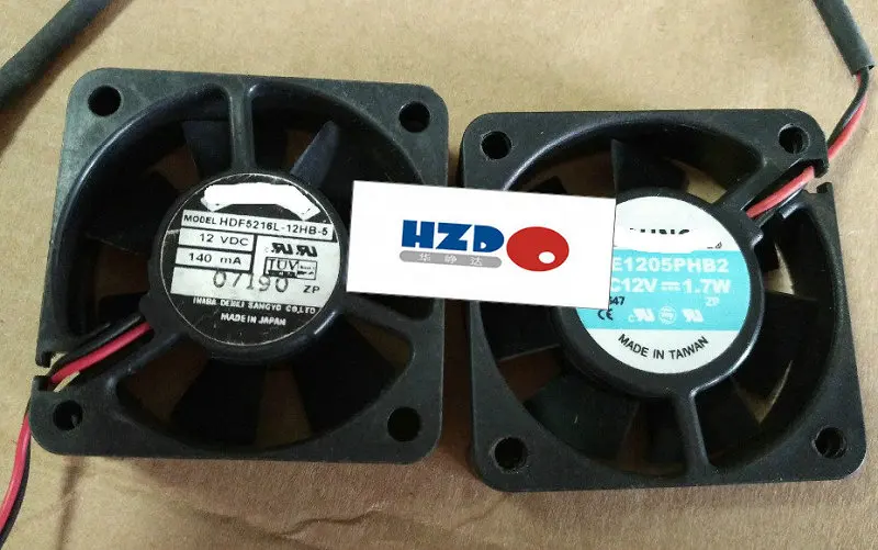 

HZDO 5cm 5016 12V 0.14A HDF5216L-12HB-5 2Wire Cooling Fan KDE1205PHB2 1.7w Laptop