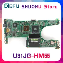 KEFU For ASUS U31JG X35J U31J HM55 laptop motherboard tested 100% work original mainboard
