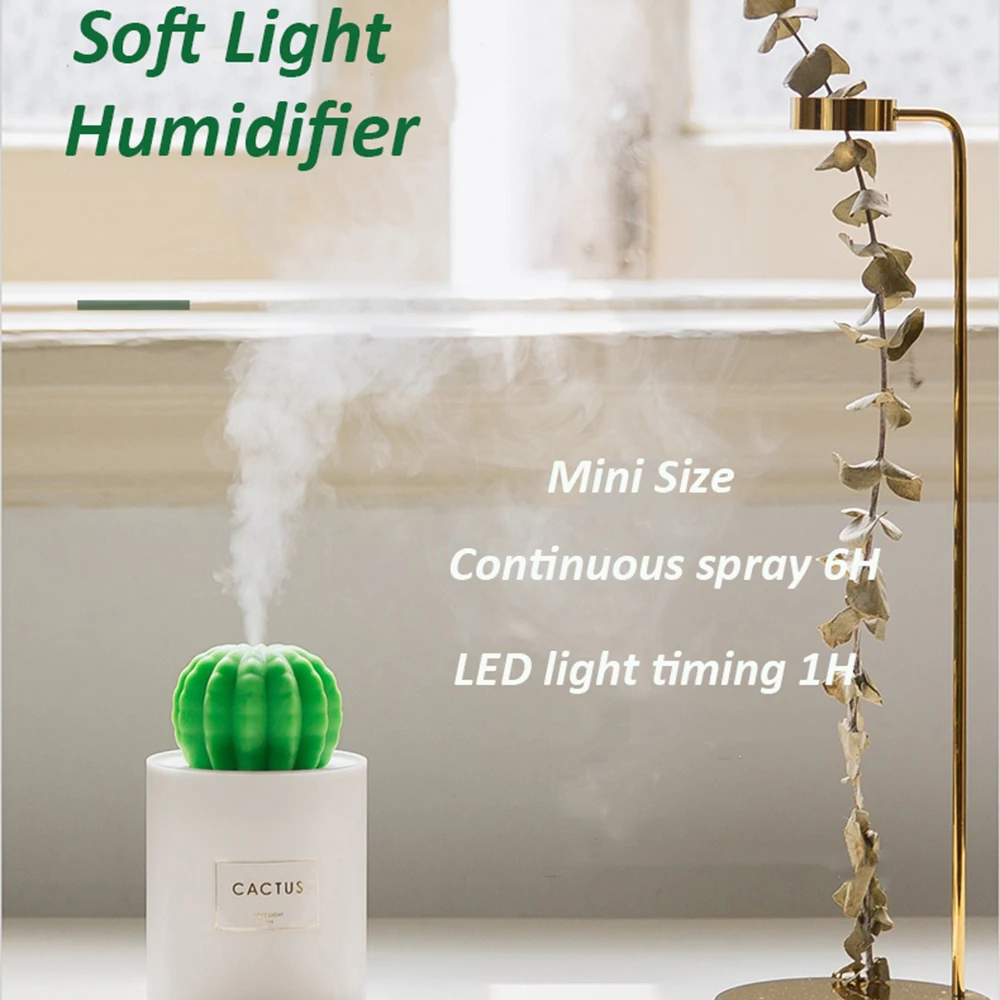 Humidificateur d'air doux à lumière LED, diffuseur d'huiles essentielles pour la maison et la voiture, mini supporter ficateur d'air à ultrasons, 280ml