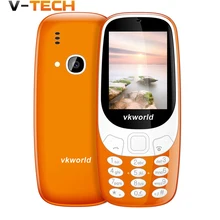 D’origine Vkworld Z3310 3D Écran 2.4 Pouce Mobile Téléphone Haut-Parleur FM Radio Forte Led 2MP Caméra Double Carte Sim Téléphone Portable