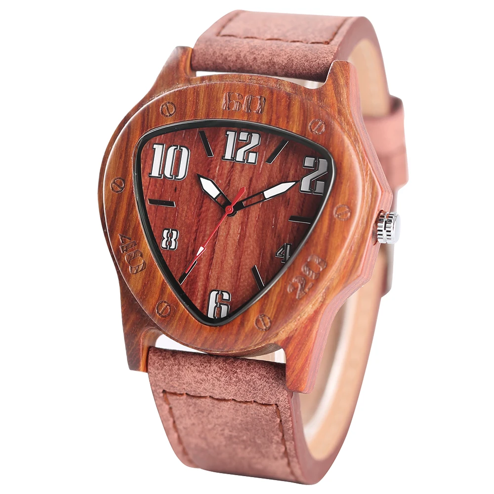 YISUYA Handmade Bamboo Wood Wrist Watch Inverted Triangle Case Sport Men's Watches Nature Wooden Timber Clock Relogio Gift Bag 1 (9)