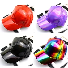 Женская бейсбольная Кепка из искусственной кожи, Повседневная регулируемая бейсболка из искусственной кожи в стиле хип-хоп, модная повседневная Кепка унисекс для улицы