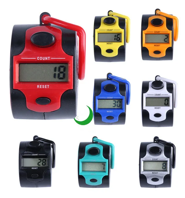 

100PCS muslim hand tally counter AG13 cell battery digital counter meter tester plastic counter 8colors 0-99999 5-digital