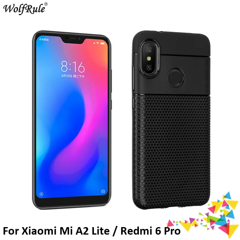 

For Cover Xiaomi Mi A2 Lite Case Soft TPU Triangle Bumper For Xiaomi Redmi 6 Pro Phone Case For Xiaomi Mi A2 Lite Cover 5.84''