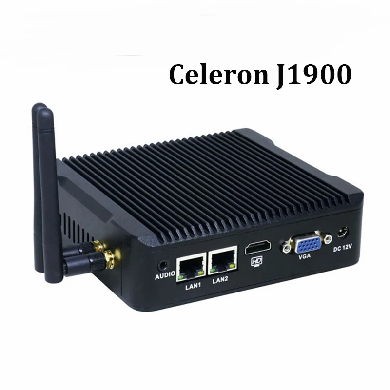  Factory price celeron j1900 2 Lan 1*COM quad core support linux/windows 7 VGA HDMI small computer industrial Computer fanless pc 