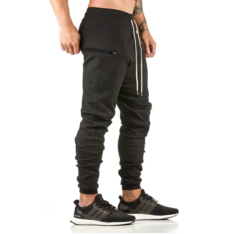 

2019 Spring Gym Men Pants Cotton Loose Workout Mens Running Pants Stretchy Training Jogging Pants Athletic Sport Trousers