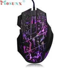 Mosunx заводская цена 5500 Точек на дюйм красочные светодиодный Проводная Оптическая USB Мышь Мыши для портативных ПК J02T Прямая