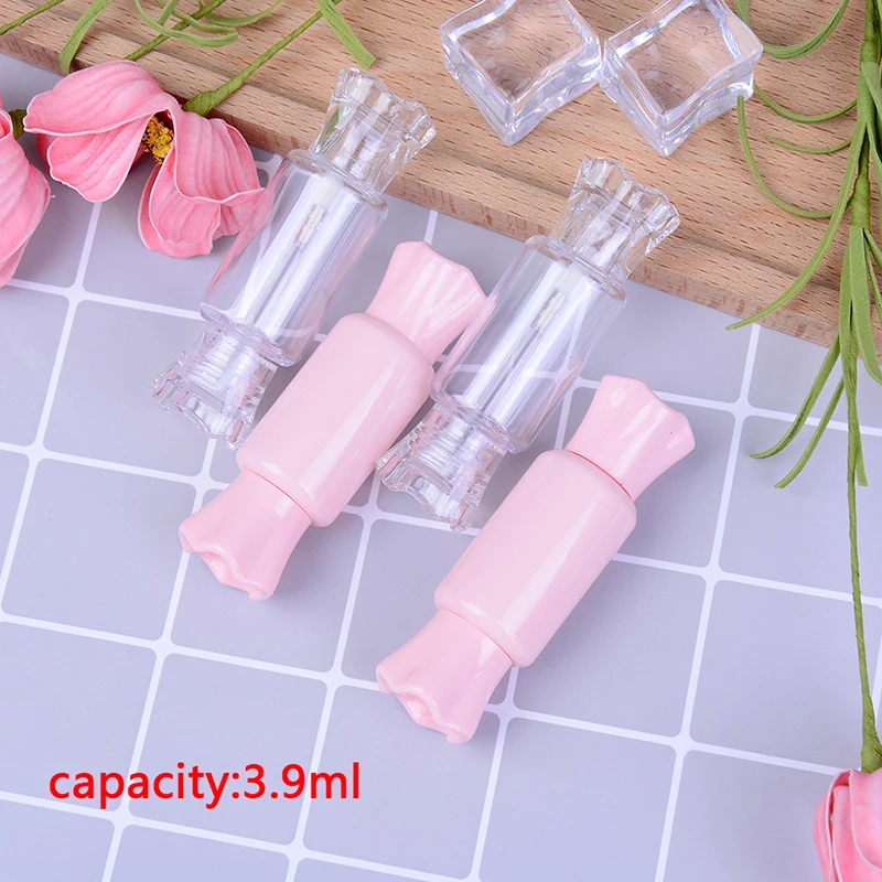 

1pcs Portable 3.9mL Cute Empty Candy Shape Lip Gloss Tube Clear Empty Liquid Lipstick Refillable Container Lovely Lip Gloss Tube