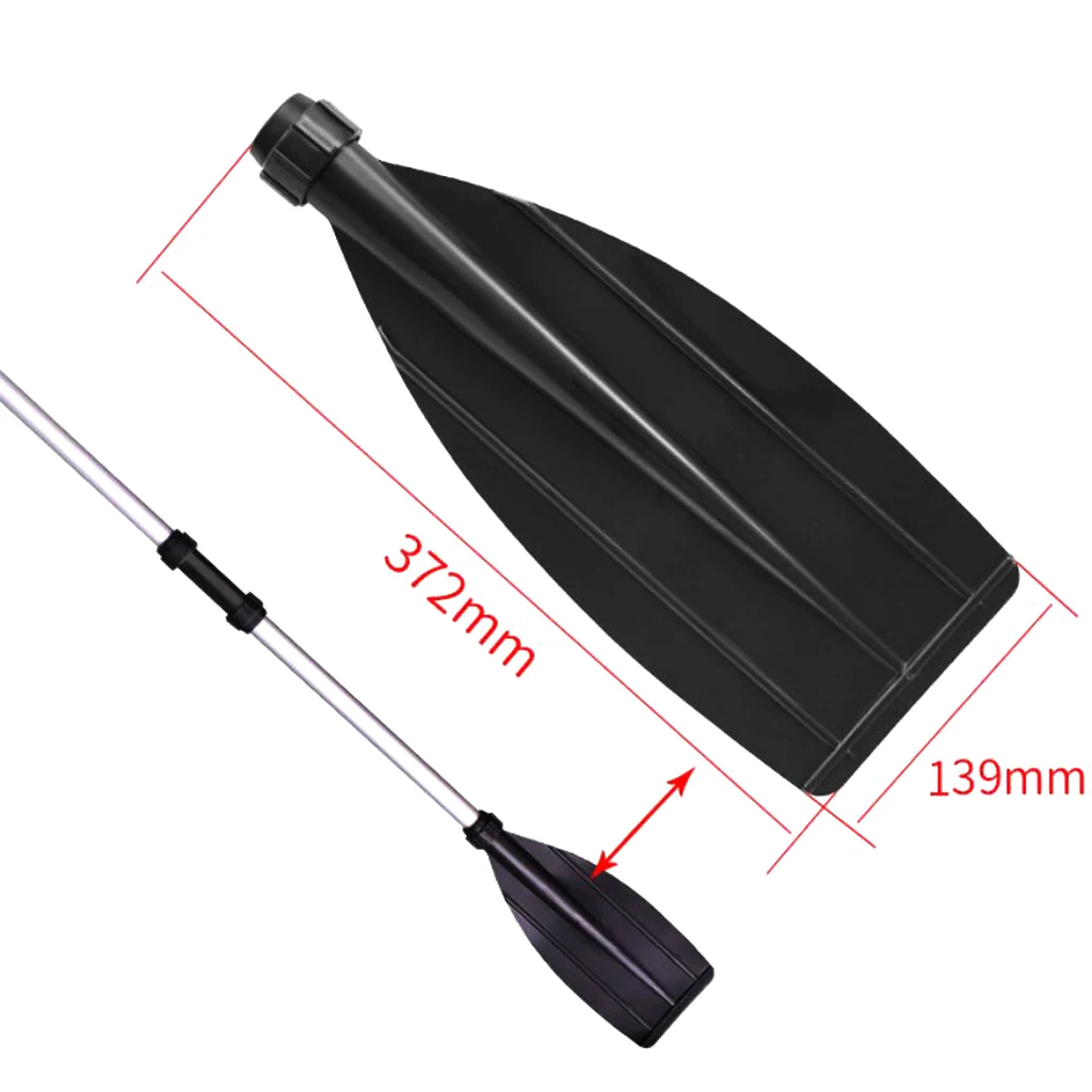 1 Pcs 13.9x3.7cm PVC Screw-On Kayak Curved Paddle Blade Rowing Boat Canoe Oar Leaf Attachment Replacement Black