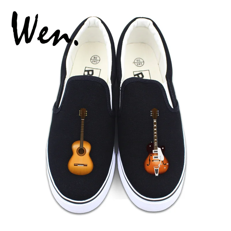 Shoes Preguiçosos On Instrumento Lona white Tênis Projeto Original Musical Plimsolls Pedal Slip Plataforma Men Mulheres Guitarra Top Wen Black De Das Do Low wtBxn4YqyC