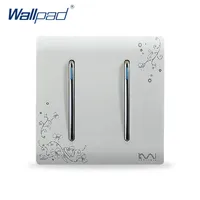 2 местный 1 позиционный Выключатель Лидер продаж оптовик переключатель Wallpad люксовый переключатель Wallpad настенный светильник переключатель Панель цветочный дизайн 110 ~ 250V - изображение