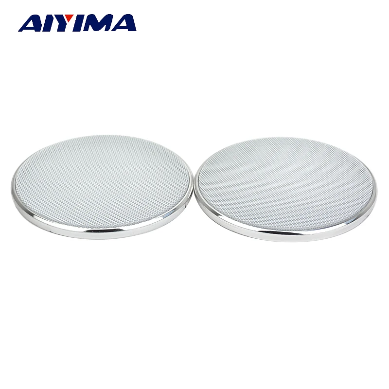 

AIYIMA 2PCS 4Inch Speakers Protactive Cover Plating Car Audio Speaker White Cover Tweeters Grille Waffle Mesk Grills