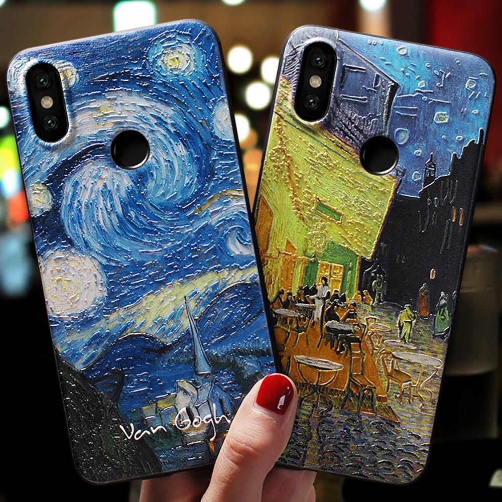 

Hot Mobile Phone Case for Xiaomi MI 9 8 6 6X 5 5X 8 Lite Abstract Impressionist TPU Phone Protective Shell for Redmi 5 Plus