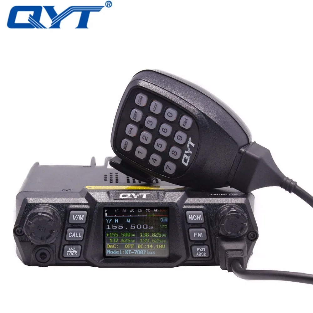 QYT KT-780 Plus 100 ватт Мощный VHF 136-174mhz Ham автомобильный мобильный радиоприемопередатчик KT780 200CH дальний трансивер