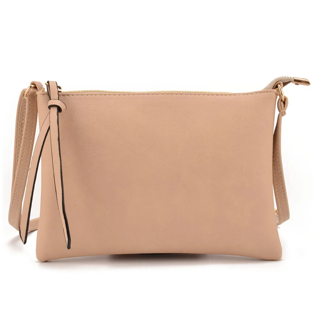 JIARUO Vintage Slim Thin Women Leather messenger bag envelope Crossbody bag for ladies mini shoulder bag handbag purses hand bag - Цвет: beige