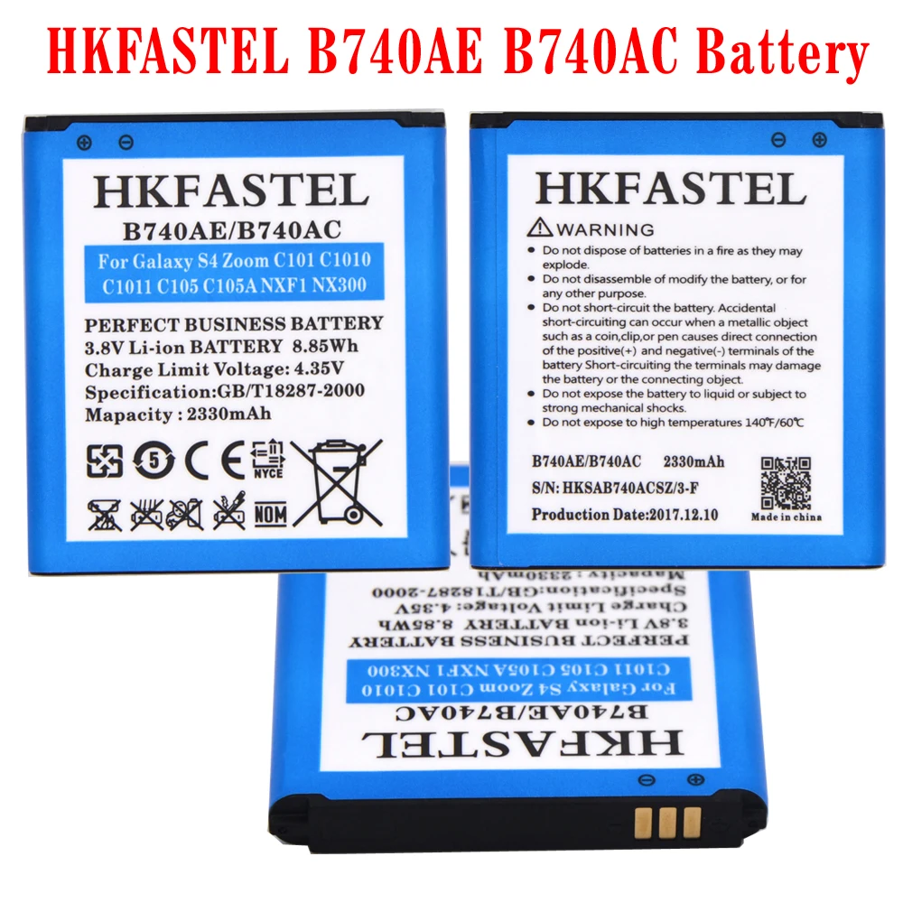 Hkfatel Новый B740AE B740AC оригинальный мобильный аккумулятор для samsung Galaxy S4 Zoom C101 C1010 C1011