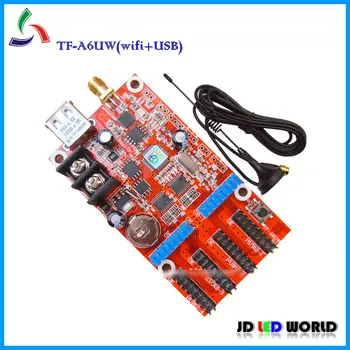 

TF-A6UW USB and wifi led display screen controller P10 ,P16,P20,F3.0,F3.75,F5.0,P6 single color and dual color led control card