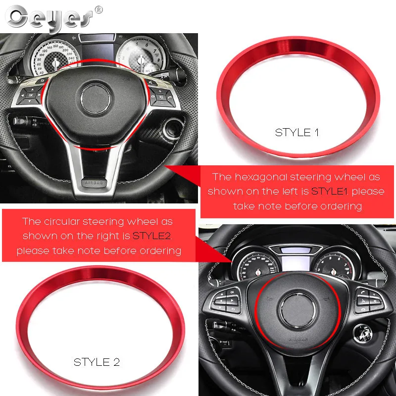 Car steering wheel decoration circle ring sticker for MERCEDES (28)