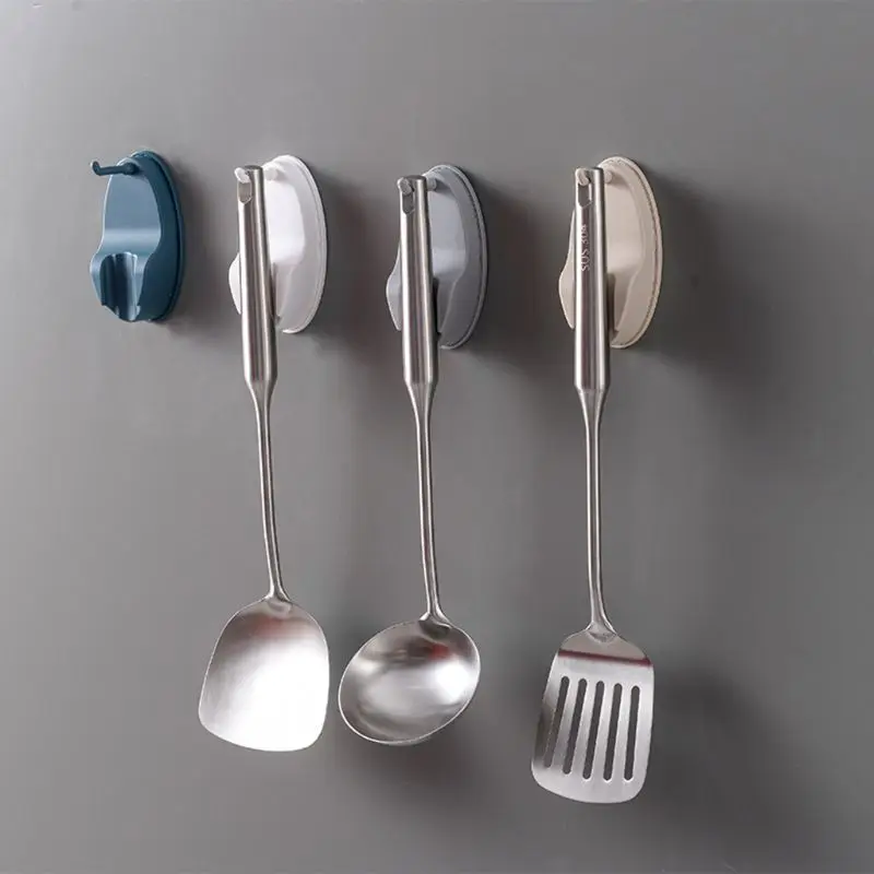 

Seamless Adhesive Hook Stick Strong Sticking Wall Hanger Waterproof Oil Proof Kitchen Cookware Spatula Spoon Storage Holder