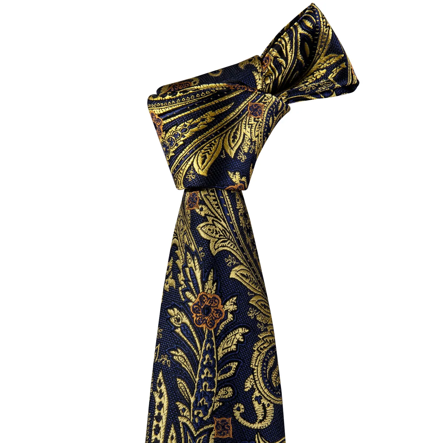 Мужской свадебный галстук, золотой шелковый галстук с цветочным принтом, набор, Барри. Ван, жаккардовые вечерние модные дизайнерские галстуки на шею для мужчин, FA-5138