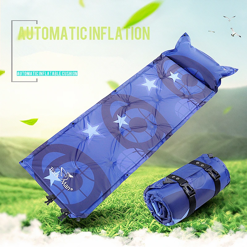 

188*69*3cm Can Splicing Automatic Inflatable Mattress Ultralight Outdoor Air Mattress Camping Mats Moisture Pad with Pillow