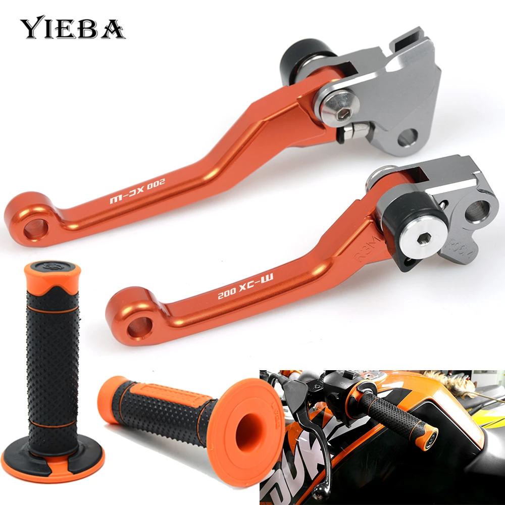 For KTM 200XC-W 2003 2004 2005 2006 2007 Motorcycle Grips Handle Rubber Bar Gel Grip Pivot Brake Dirt Bike Brake Clutch Lever