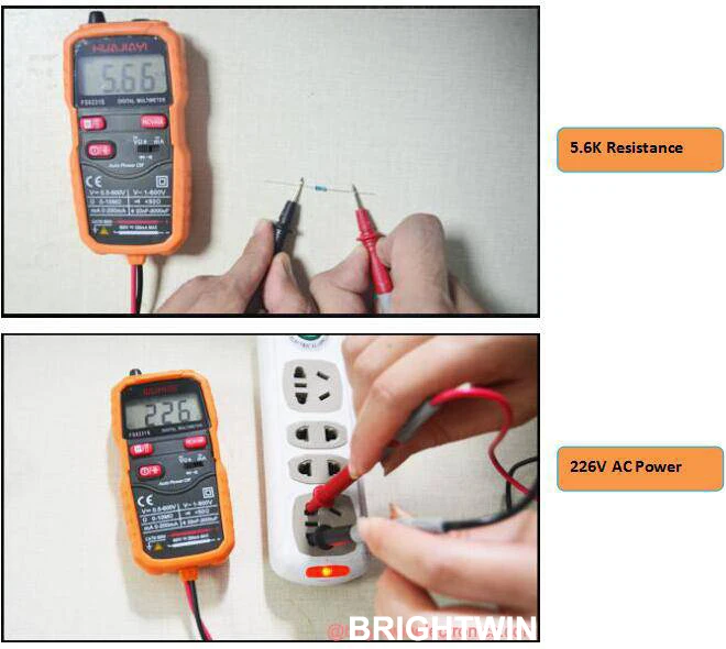 mini pocket digital multimeter testing