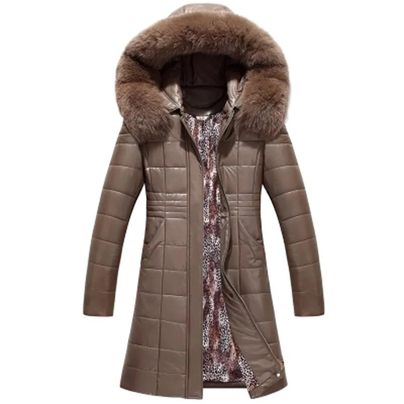 Утепленная зимняя куртка размера плюс 7XL 8XL, Женская куртка с меховым воротником и капюшоном на белом утином пуху, теплая куртка, женская тонкая Длинная парка Yp1251