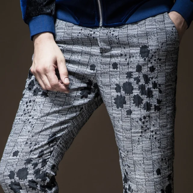Jogger Direct Selling Sweatpants Pinli Pin Li 2018 New Autumn Men’s Wear, Small Feet Jacquard Plaid, Long Leg Pants, B183517334