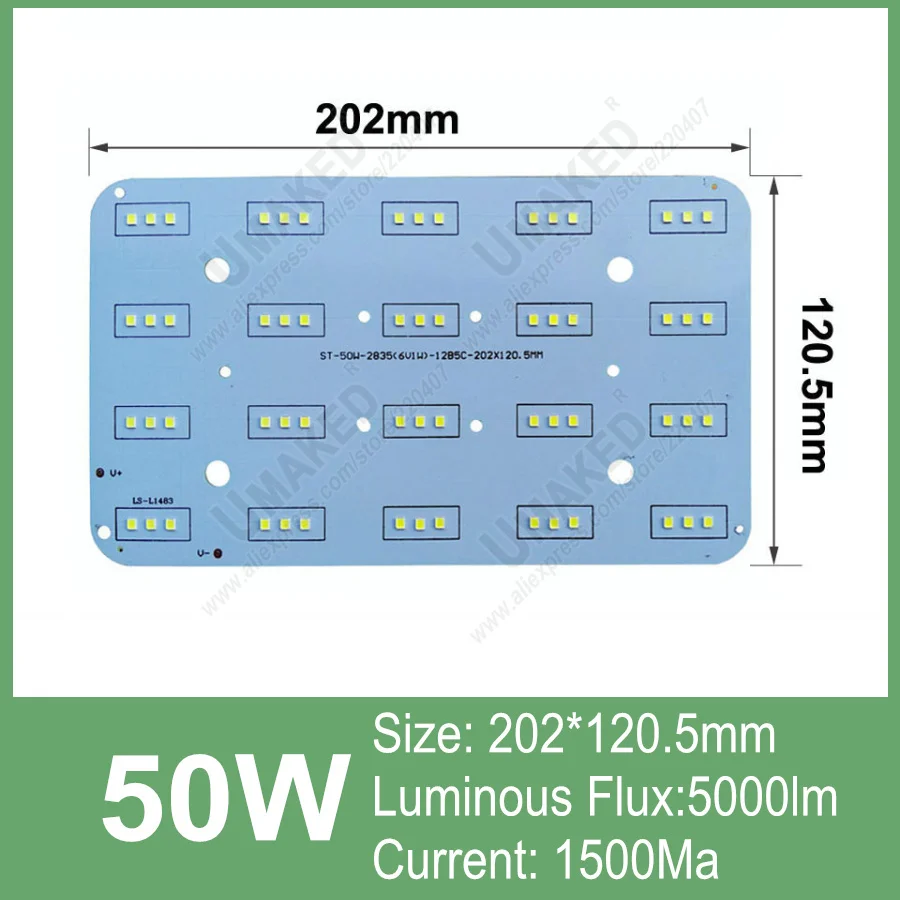 Полная мощность 200 Вт Светодиодный прожектор PCB с SMD2835 светодиодный pcb плата, 50 Вт 100 Вт 150 Вт алюминиевая пластина база для Светодиодный прожектор