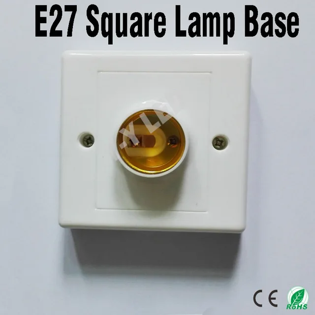 5pcs Lot E27 Light Bulb Lamp Socket Holder Adapter Square 5pcs Lot E27 Light Bulb Lamp Socket Holder Adapter Square Bases Colour And Re Is White