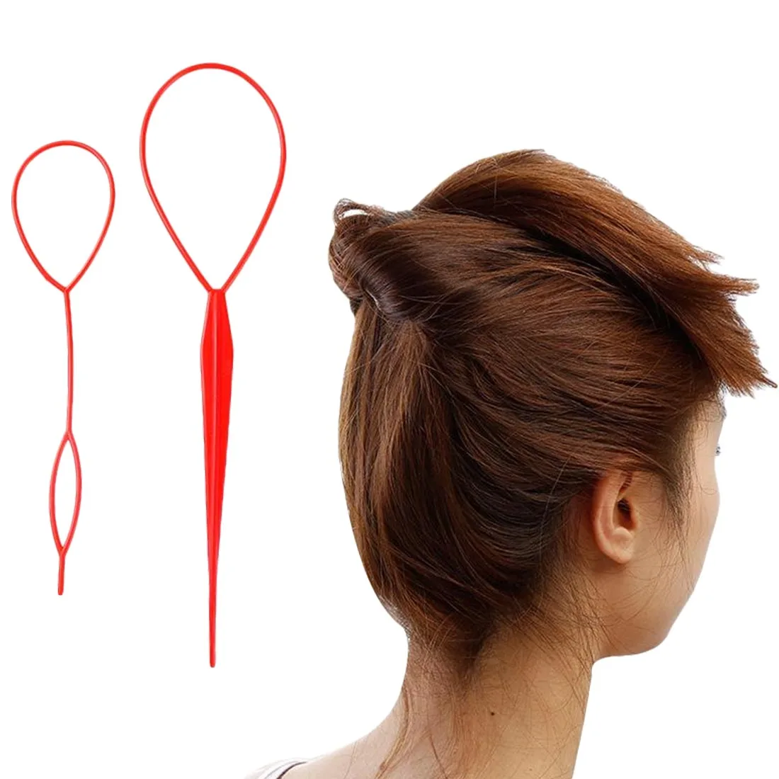 1Set=4pcs Women Girls Quick Hair Making Tools Set Diy Hair Ponytail Headbands Hairbands Hair Accessories