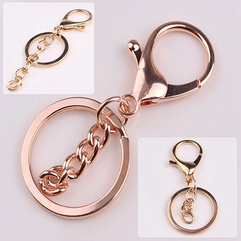

High Quality Fashion Gold Silver Key Chains Ring DIY Jewelry Making Accessories Parts Bag Charms Car Keyring Keychain Trinket