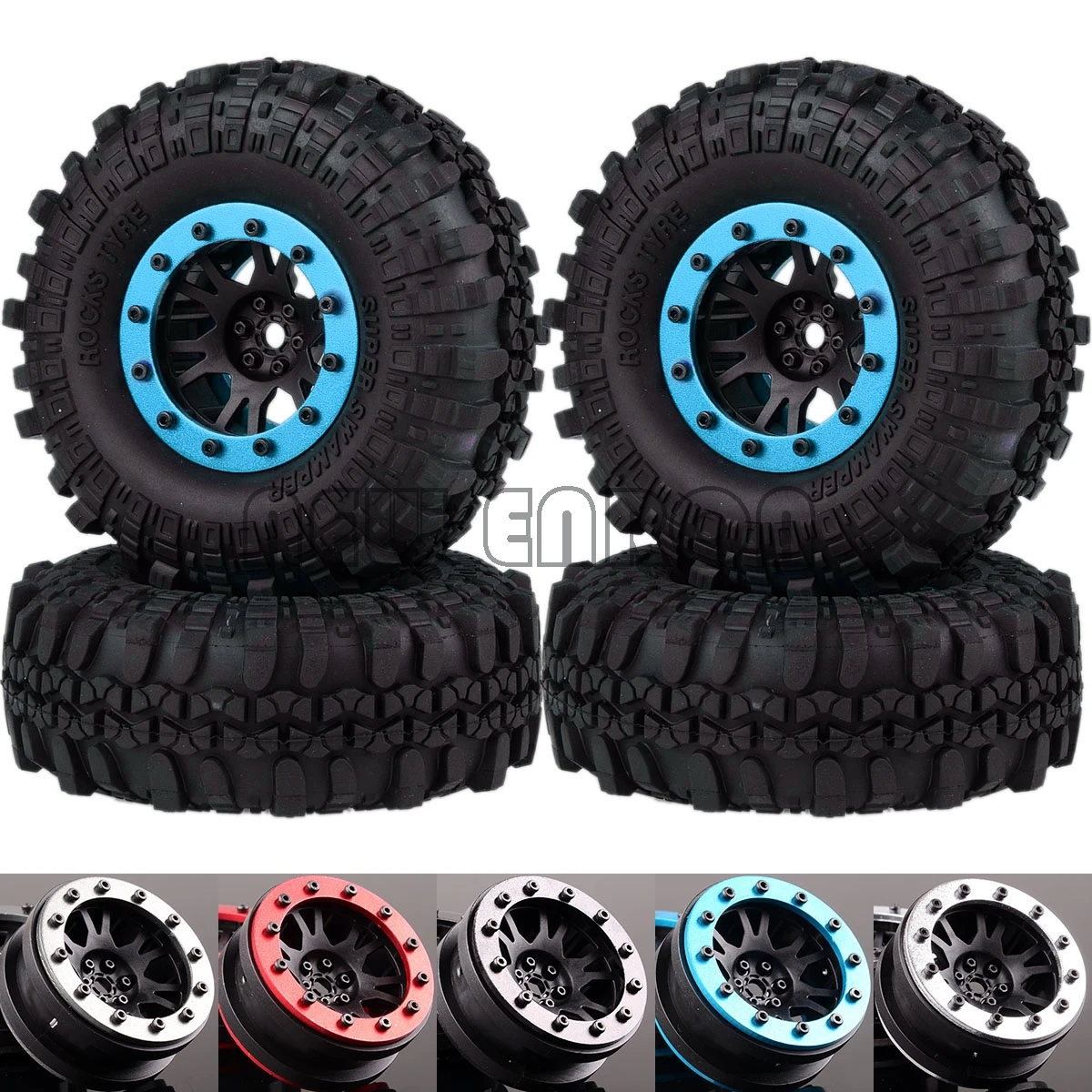 

NEW ENRON 4P 1.9" Beadlock Wheel Rim 110MM Tires Tyre RC 1/10 Crawler TRX4 SCX10 Tamiya Axial MST jimny TF2 D90 D110