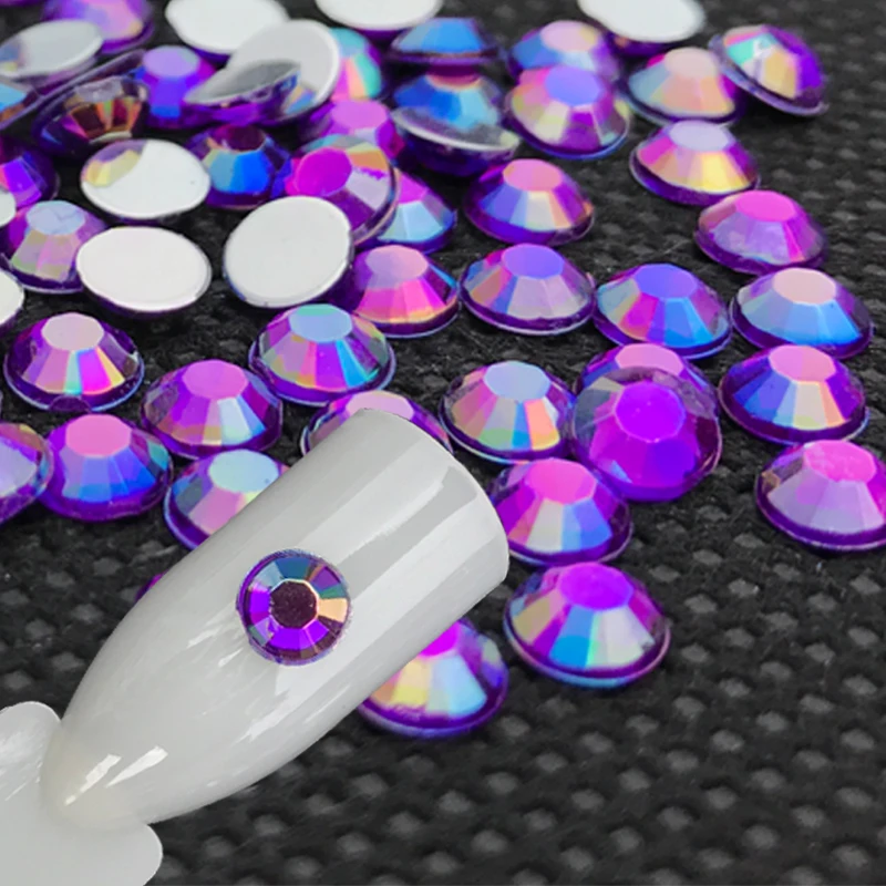 

1 Box Crystal AB Nail Art Rhinestones DMC Glitter Top Quality Flatback Non Hotfix DIY Garment Nail Decoration Tools 24 Colors