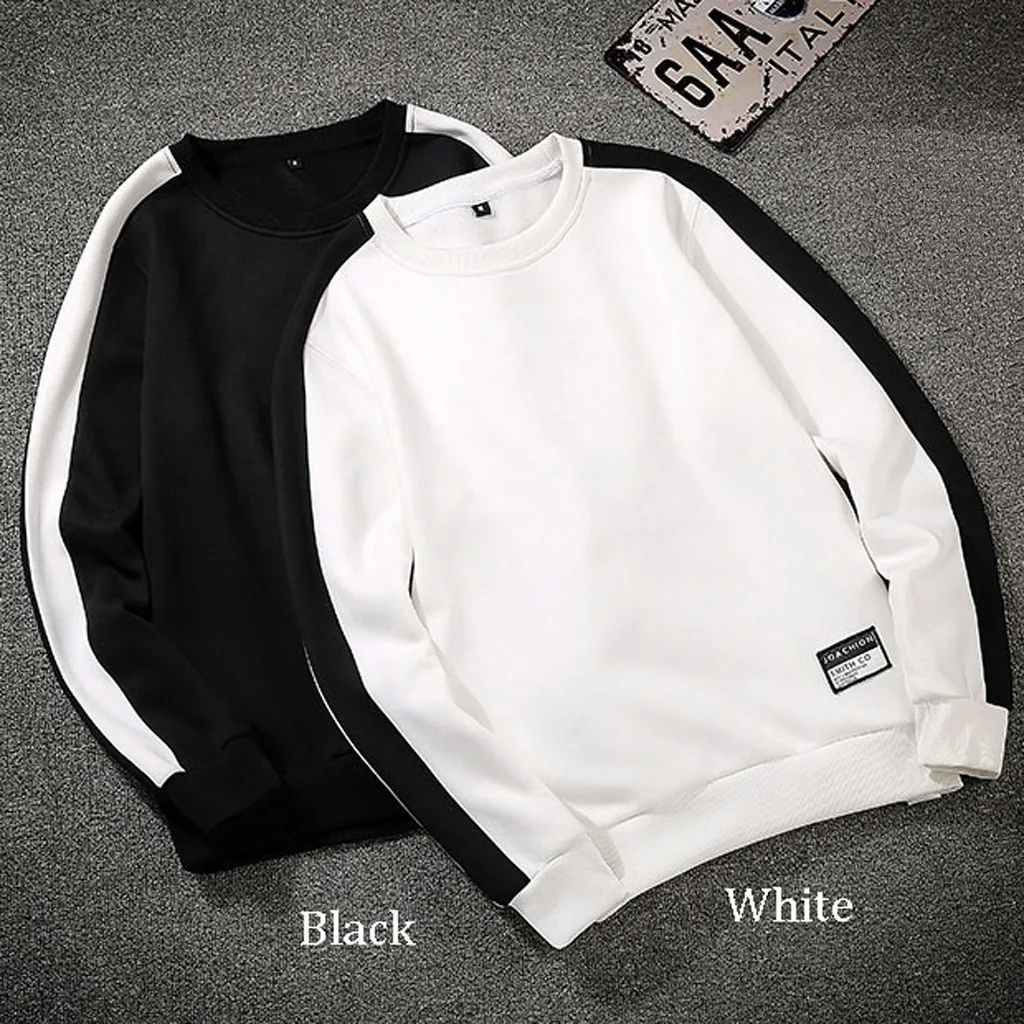 JAYCOSIN Sweatshirts Hoodies Men Long Sleeve Pullover Tops Blouse Sweatshirt Autumn Black White Hip Hop Hoodie sudadera hombre