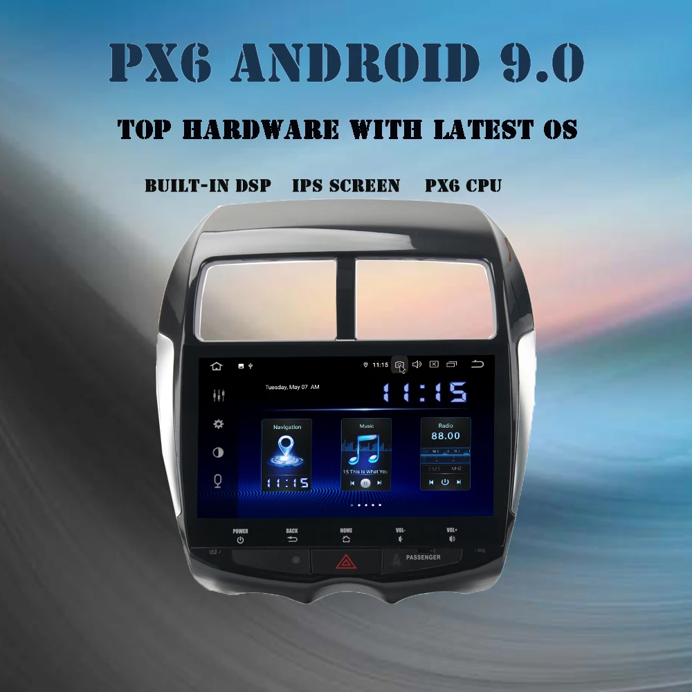 Cheap 10.2" IPS Car 1 din Android 9.0 multimedia player for Mitsubishi ASX 2010-2016 autoradio stereo DSP HDMI output GPS navigation 0