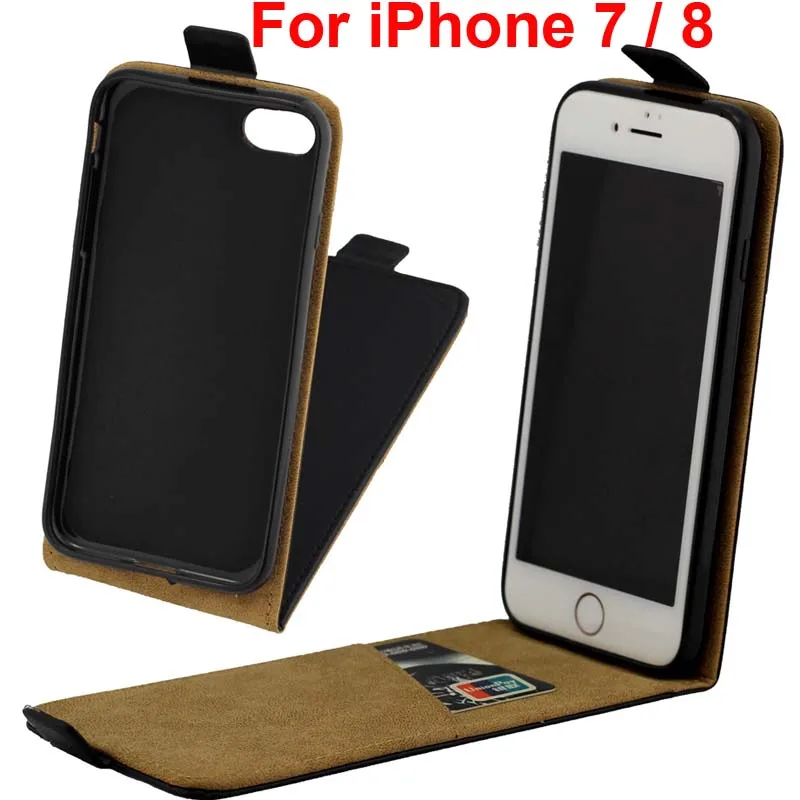 For iPhone 7 iPhone8 Flip Cover Bag Shell Soft TPU Case Card Slot ...