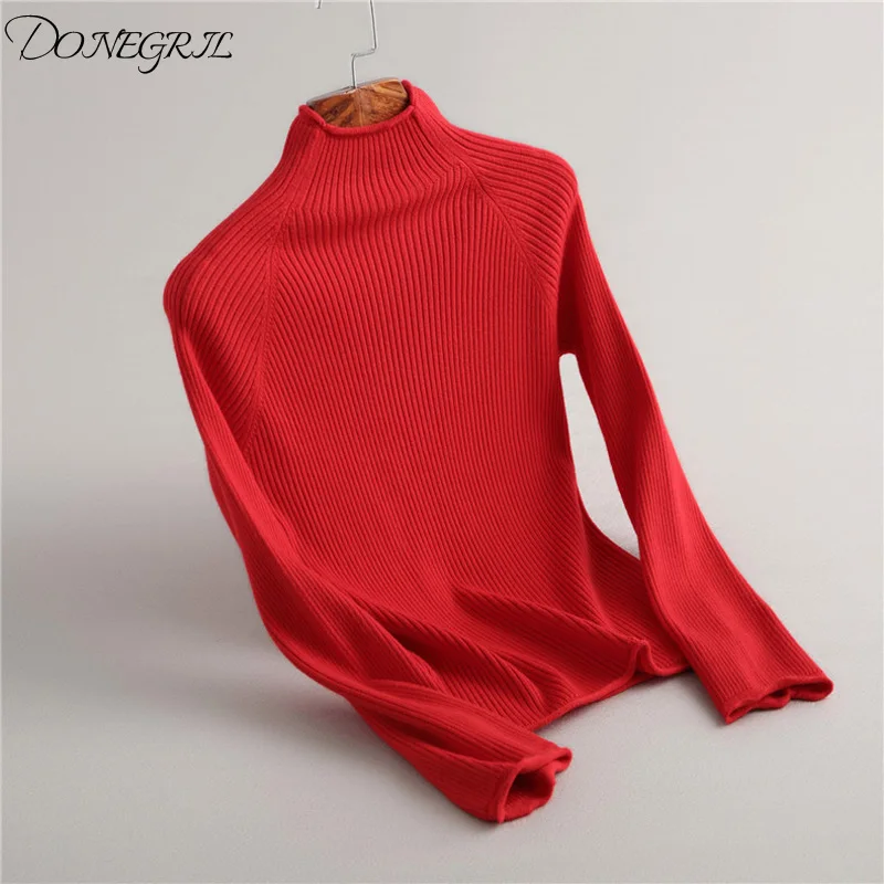 2018new Women winter 100% Pure Cashmere Knitted Top quality half Turtleneck loose Casual solid colour slim women sweater 2018new Women winter 100% Pure Cashmere Knitted Top quality half Turtleneck loose Casual solid colour slim women sweater