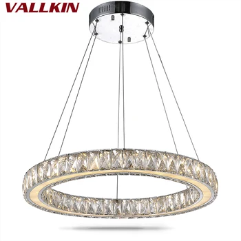 

LED Pendant Light Modern Suspension Circle Ring Modern Crystal Led Pendant Light Dinning Room Round table Led Pendant Lamp